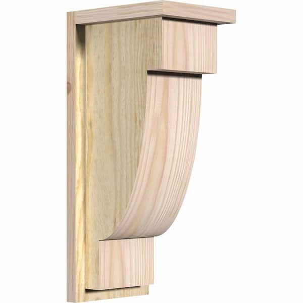 Ekena Millwork 8 in. x 10 in. x 22 in. Douglas Fir Alpine Rough Sawn Corbel with Backplate