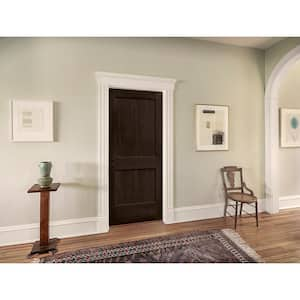 28 in. x 80 in. Monroe Espresso Stain Left-Hand Solid Core Molded Composite MDF Single Prehung Interior Door