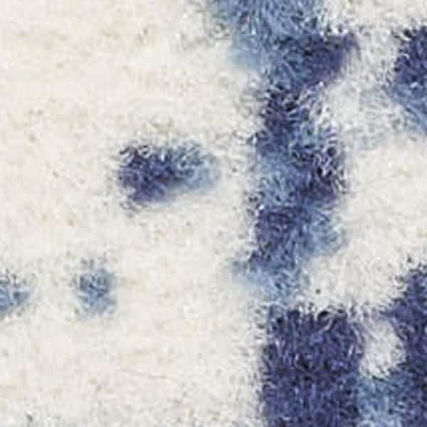 8 ft. x 10 ft. Blue and Ivory Abstract Power Loom Area Rug