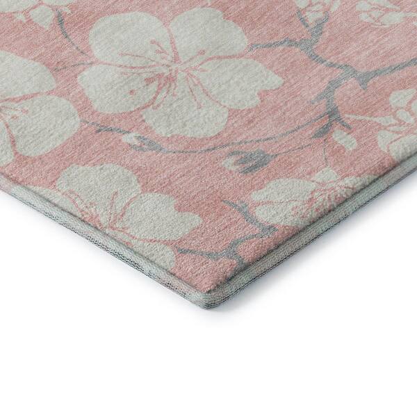 Mayfield Premium Machine Washable Abstract AMF1032 Pink 5 ft. x 7 ft. 6 in. Area Rug