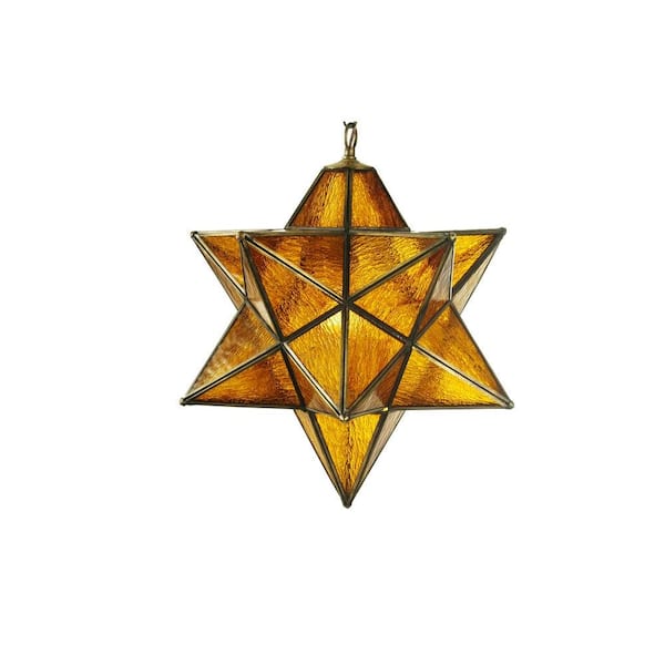 Illumine 1 Light Moravian Star Pendant Mica Glass