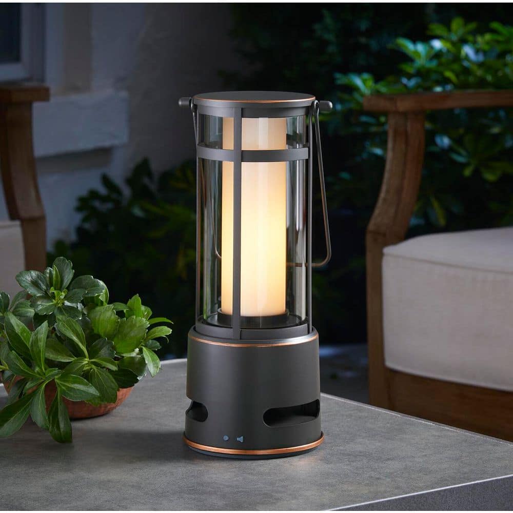 Hampton Bay Oil-Rubbed Bronze Intergrated LED Outdoor Rechargeable