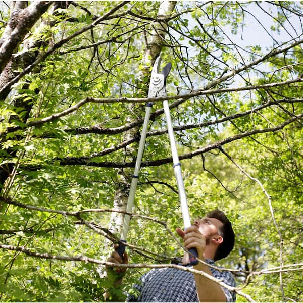 31.5 in. Heavy Duty Telescopic Ratchet Anvil Loppers, Multicoloured, Steel Blades for Easy Tree Trimming and Pruning