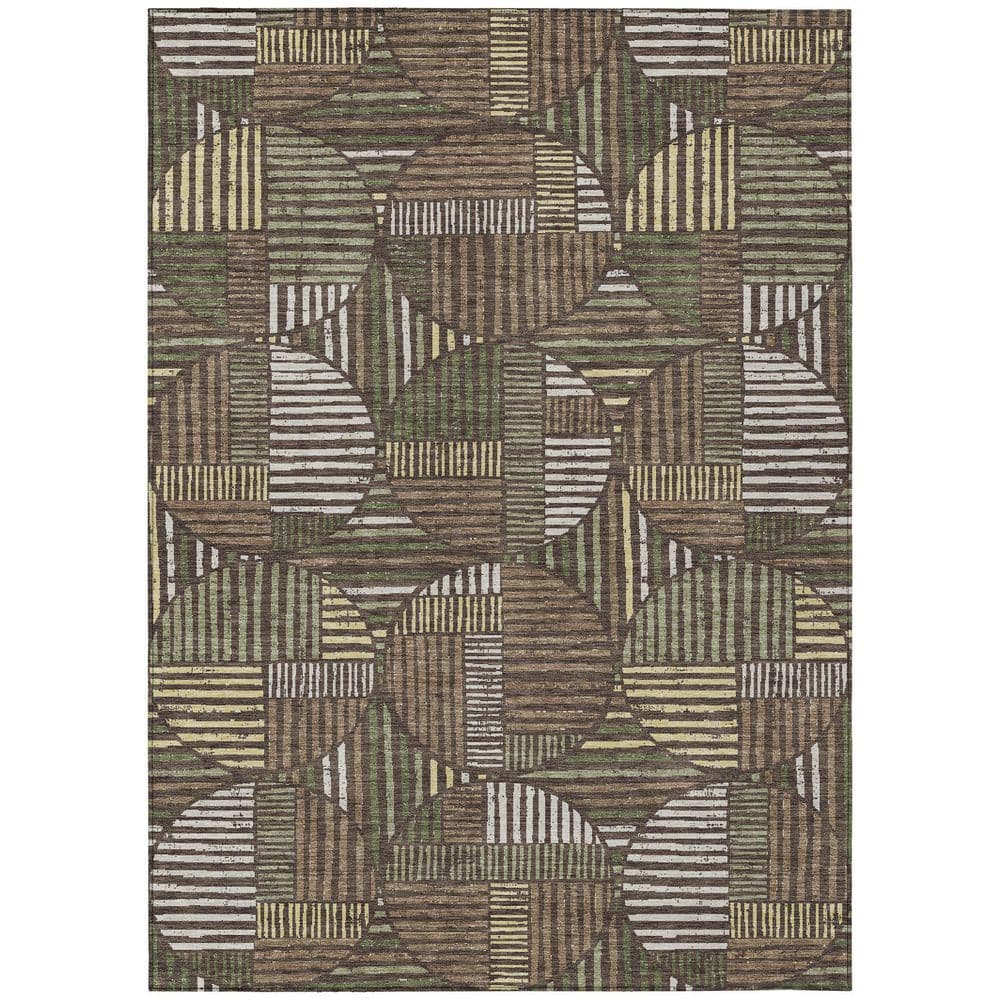 Chantille Machine Washable Indoor/Outdoor Abstract ACN2700 Fudge 3 ft. x 4 ft. Area Rug price history on PriceWatchPro