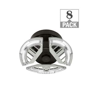 7 in. Spin Light 3 Adjustable Heads 3500 Lumens Integrated LED Flush Mount (8-Pack)