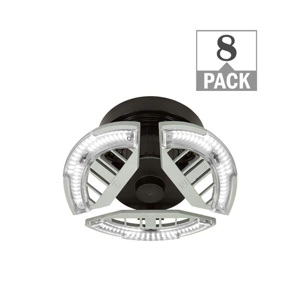 Spin Light 7 in. Adjustable Light Heads LED Flush Mount Ceiling Light E26 Medium Base 3500LM Bright White 4000K (8-Pack) price history on PriceWatchPro