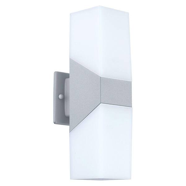 EGLO Roffia Silver Outdoor Integrated LED Wall Light