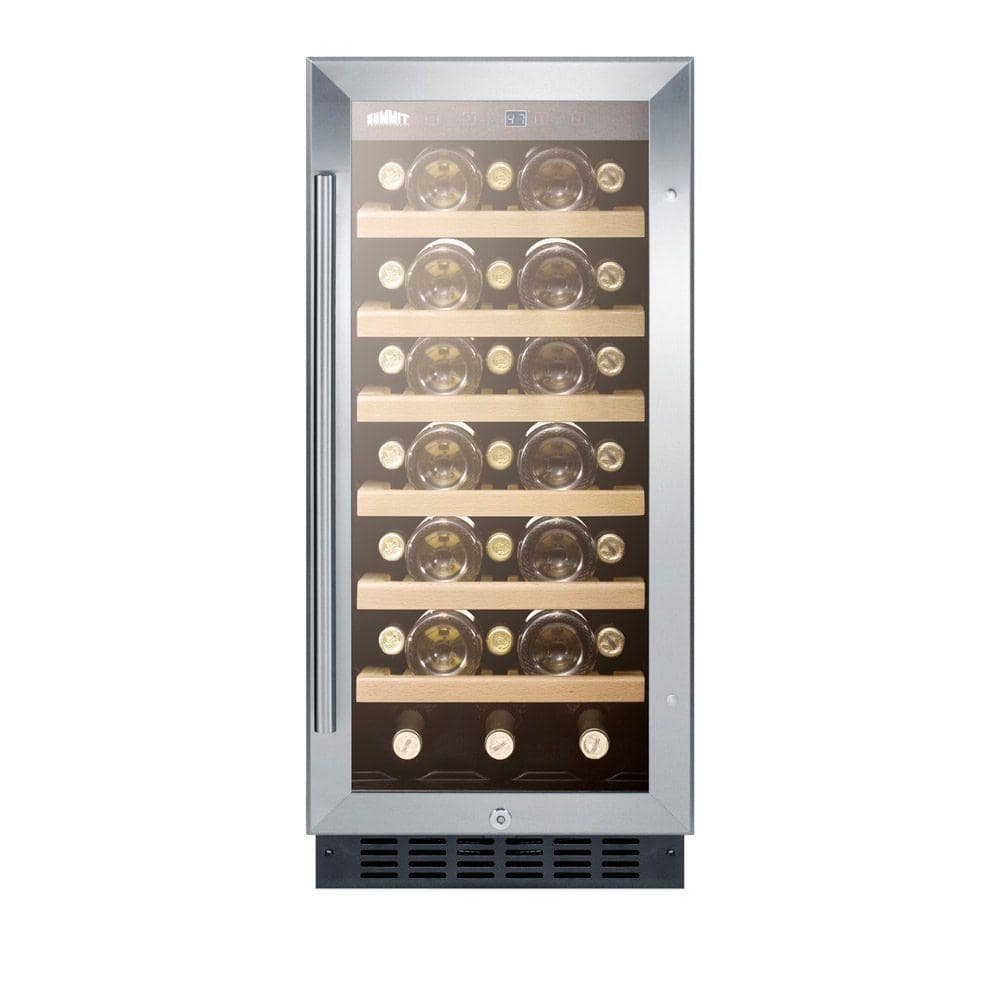 Summit 15" Black Built-in Wine Cooler with LED Lighting