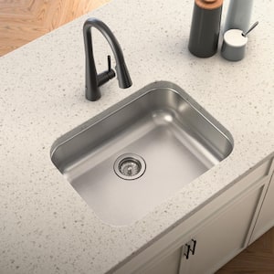2000 Series Stainless Steel 23.5 in. Single Bowl Undermount Kitchen Sink with 6.5 in. Depth and Center Drain Hole