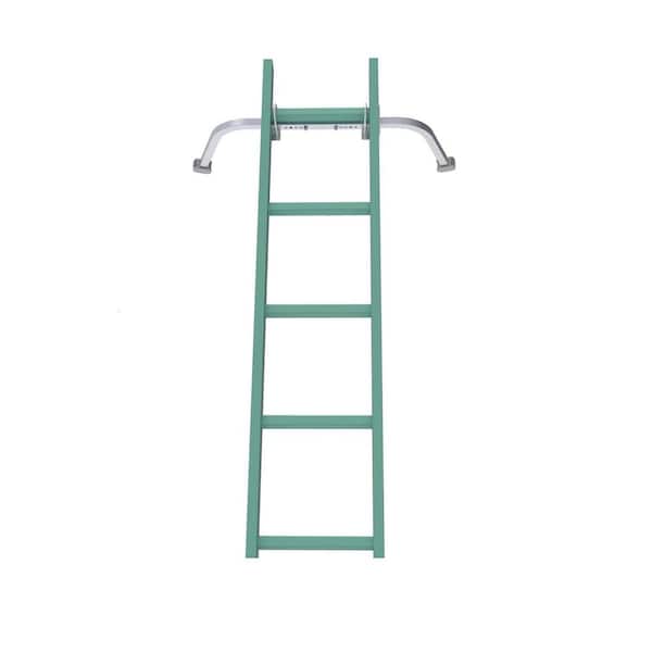 Heavy Duty Aluminum Ladder Stabilizer with Non-Slip Rubber Bottom, Roof Gutter Cleaning, Wall Ladder Reach 12 in. H
