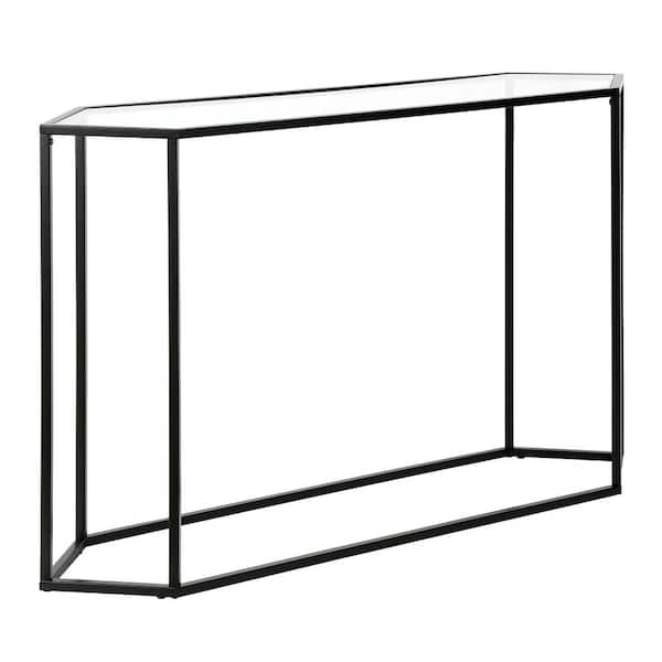 Meyer&Cross Beck 48 in. Blackened Bronze Specialty Glass Console Table