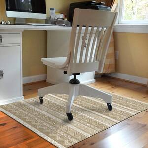 Kamarah Khaki 35 in. x 47 in. 9 to 5 Desk Chair Mat