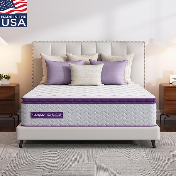 Queen Medium Firm Hybrid Gel Memory Foam Pillow Top 14 in. Bed-in-a-Box Mattress