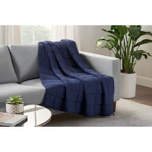 Serta Ultimate Zen Rest Navy Polyester 48 in. W x 72 in. L 12 lb 