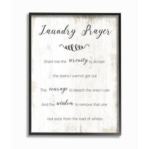"Family Laundry Room Prayer Faith Inspired Humor" by Daphne Polselli Framed Country Wall Art Print 11 in. x 14 in.