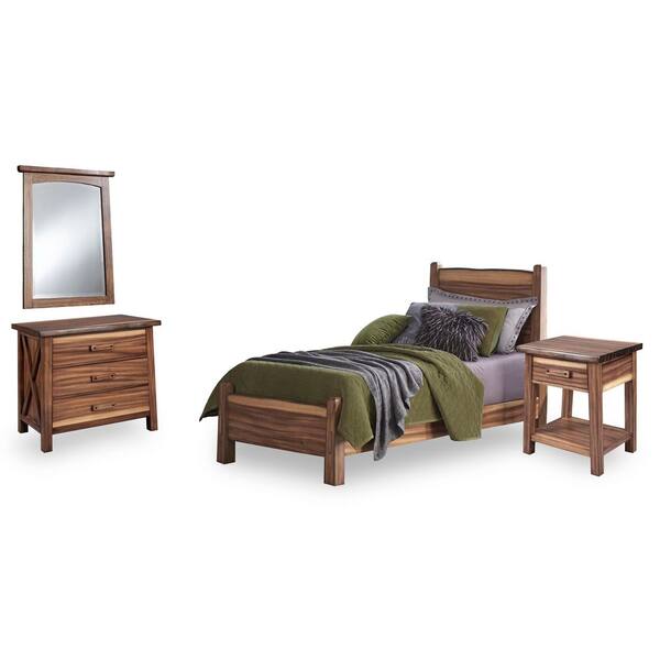 HOMESTYLES Forest Retreat 4Piece, Brown, Twin, Bedroom Set 5185421