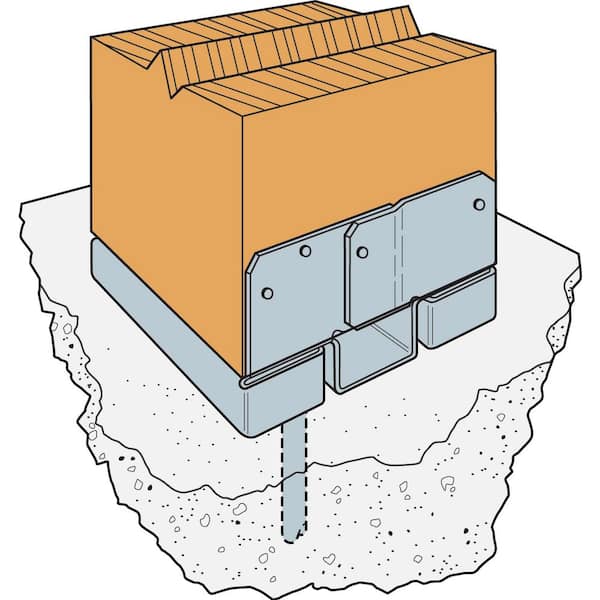 Simpson Strong-Tie "ABA66Z 14 GA 6x6 Adjustable Post Base - ZMAX"