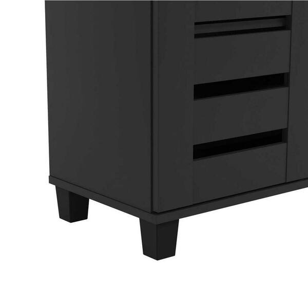 Cielo cabinet and three hooks · Black and black – Woodendot