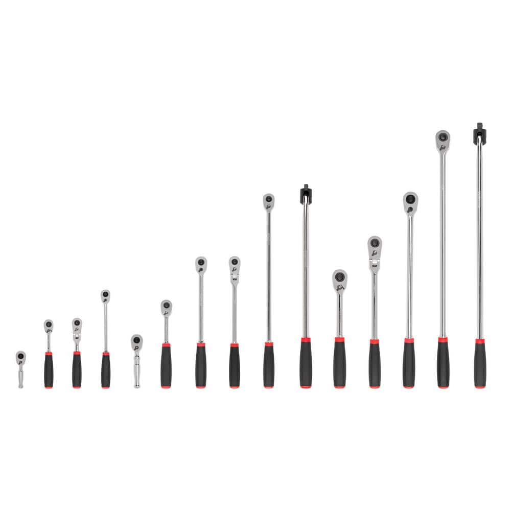1/4,3/8,1/2 in. Drive Quick-Release Comfort Grip Ratchet and Breaker Bar Set (15-Piece) price history on PriceWatchPro