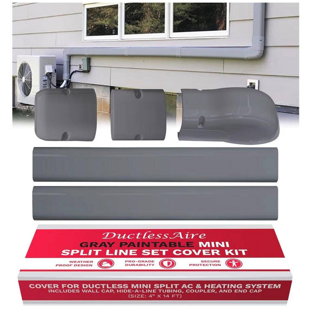 3 in. x 7.5 ft. Gray Cover Kit for Air Conditioner and Heat Pump Line Sets-Ductless Mini Split or Central price history on PriceWatchPro