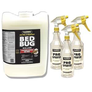 5 Gal. Ready-To-Use Egg Kill and Resistant Bed Bug Killer with 3-32 oz. Professional Spray Bottles Value Pack