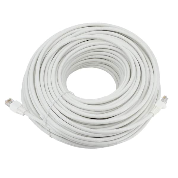 Commercial Electric CE 150 ft. Cat 6A UTP Patch Cable White 56150