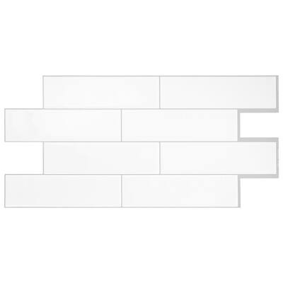 Oslo White 22.56 in. x 10.88 in. Vinyl Peel and Stick Tile (2.80 sq. ft./ 2-pack)