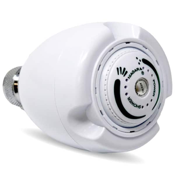 Niagara Conservation Earth Spa 3-Spray with 1.75 GPM 2.7-in. Wall Mount Adjustable Fixed Shower Head in White, (50-Pack)