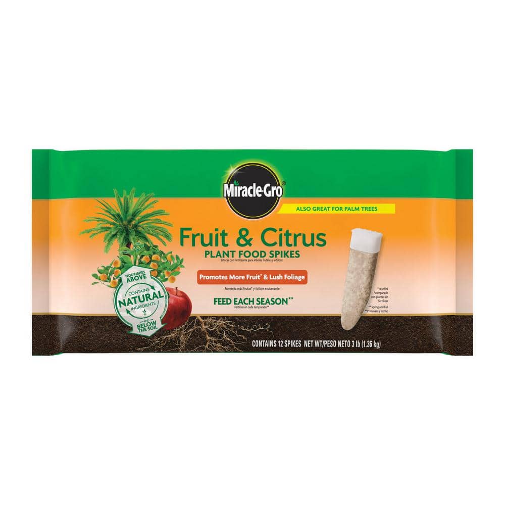 Miracle-Gro 3 lb. Fruit Citrus and Palm Plant Food Spikes
