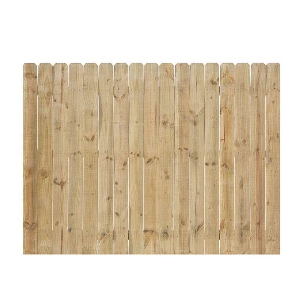 6 Ft H X 8 Ft W Pressure Treated Pine Dog Ear Fence Panel 158083 The Home Depot 6 Ft H X 8 Ft W Pressure Treated Pine Dog Ear Fence Panel 158083 The Home Depot