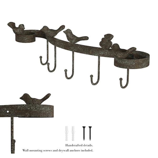 Vintage Cast Iron Wall Hooks (Set of 4) - Rustic, Farmhouse, Shabby Chic,  French Country Coat Hooks, Great for Coats, Bags, Towels, Hats
