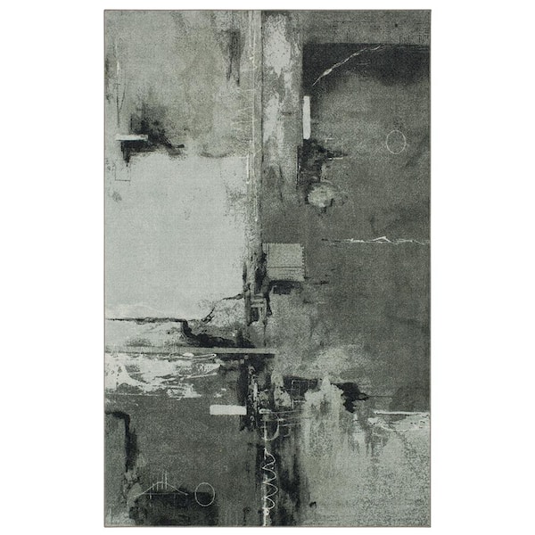 Mohawk Home Fusion Grey 8 ft. x 10 ft. Abstract Area Rug