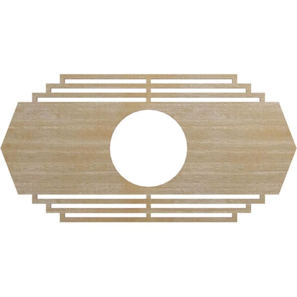 Ekena Millwork 0.375 in. x 4.75 in. x 9 in. Wood Medallion Moulding