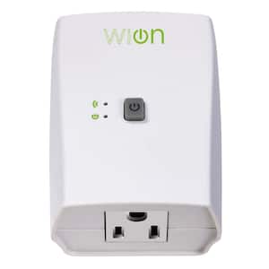 15-Amp WiOn Indoor Plug-In Wi-Fi Wireless Switch Appliance Single-Outlet Programmable Control Timer, White