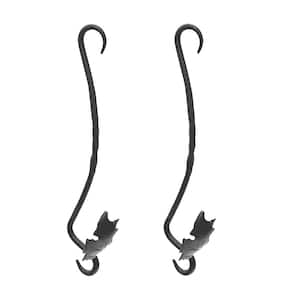 ACHLA DESIGNS 8 in. Tall Black Powder Coat Metal Multi-Use Double Ended  Brackets with S-Hooks (Set of 2) TSH-16-2 - The Home Depot