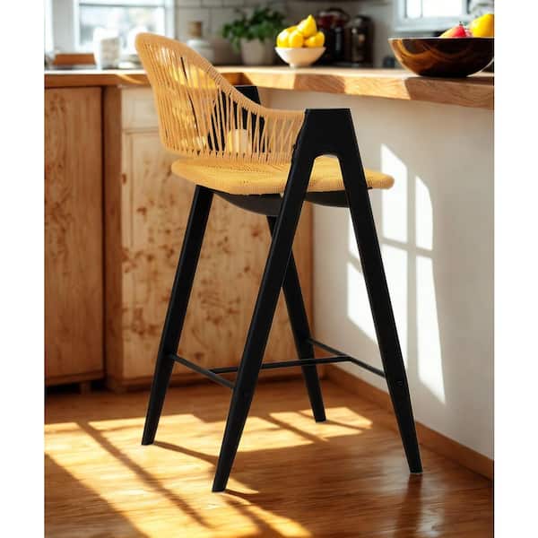 Gayle 26 in. Beige Metal Counter Stool Set of 2