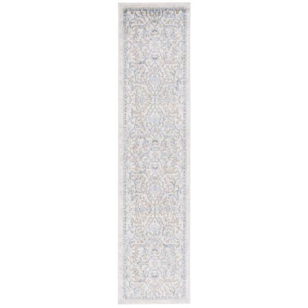 Palma 2 ft. x 21 ft. Beige/Light Blue Medallion Runner Rug