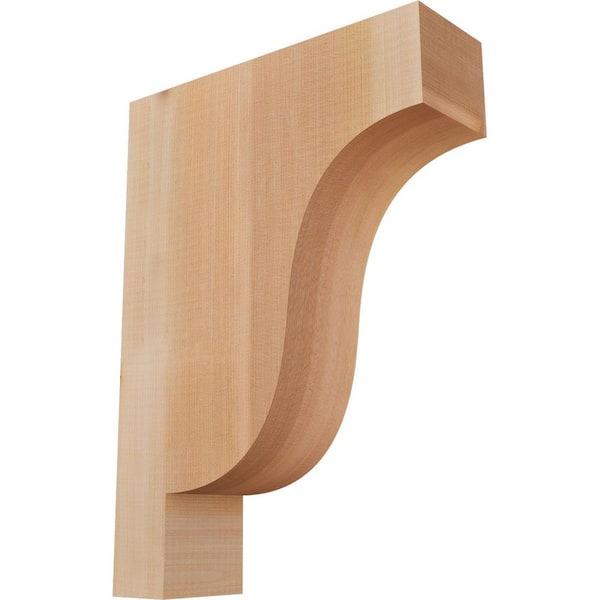 Ekena Millwork 3-1/2 in. x 12 in. x 16 in. Western Red Cedar Newport Smooth Corbel