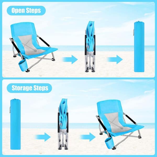 MUKE Beach Chair for Adults, Low Beach Camping, Folding Chair
