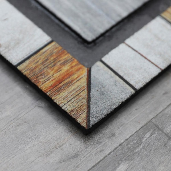 Mohawk Doorscapes Estate Mat Welcome Patina Tiles Grey