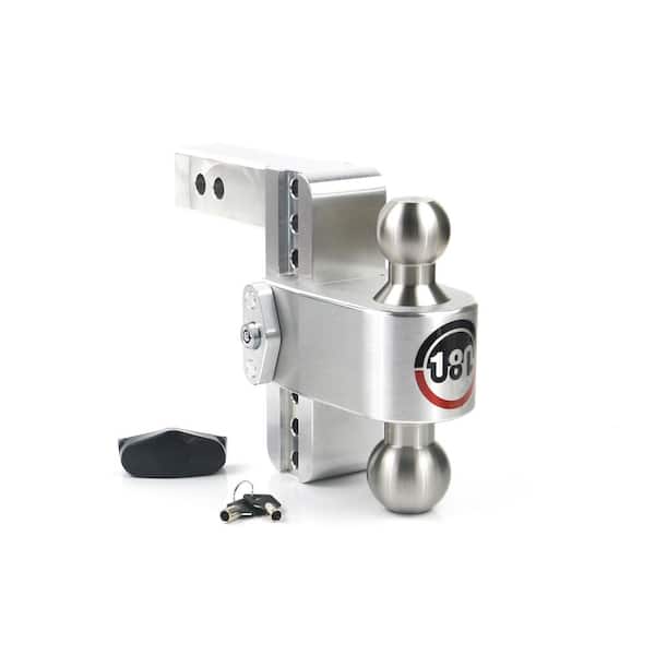 180 Hitch - 6" Adjustable Trailer Hitch Ball Mount for 2" Receiver w/ Stainless Steel Balls, 12,500 lbs GTW