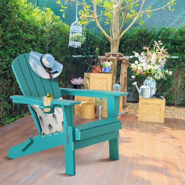 Unbranded Outdoor Composite Classic Adirondack Chair, All-Weather Resistant Deck Lounge Chair with Ergonomic Design (set of 1)