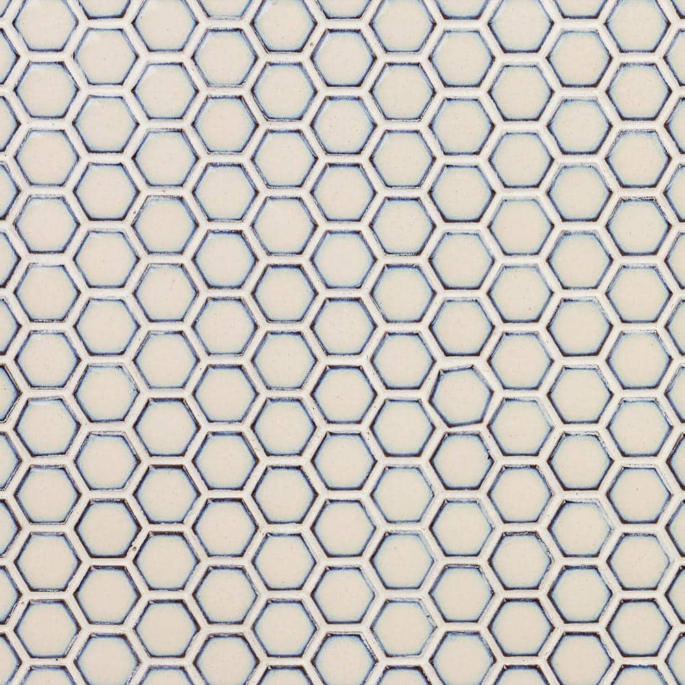 Bliss Edged Hexagon Custard 3 in. x 0.24 in. Polished Porcelain Floor and Wall Mosaic Tile Sample price history on PriceWatchPro