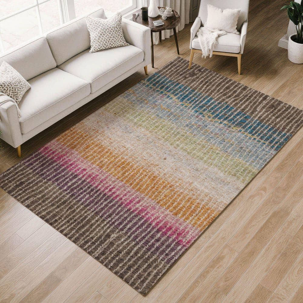 Chantille Machine Washable Indoor/Outdoor Abstract ACN2314 Chocolate 5 ft. x 7 ft. 6 in. Area Rug price history on PriceWatchPro
