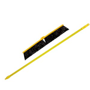Multi-Surface Commercial Grade Heavy-Duty Floor Sweep Push Broom with 5 ft. Fiberglass Handle with Threaded Tip