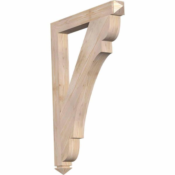 Ekena Millwork 3.5 in. x 44 in. x 32 in. Douglas Fir Olympic Arts and Crafts Smooth Bracket
