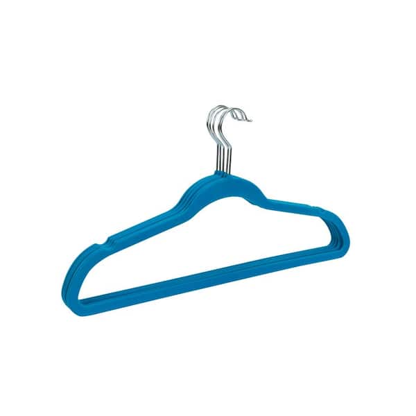 Plastic Clothes Hangers, Upgraded Rubber Non Slip Plastic Hangers, Non  Velvet Durable Slim Clothing Hangers, 17.7 Inches Wide for Adults Clothes,  20 Pack