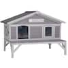 aivituvin Premium Wooden Cat House for Feral Cats Weatherproof Shelter AIR92