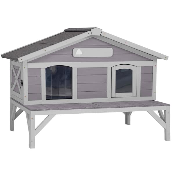 Aivituvin Insulated Outdoor Feral Cat House: Soft Liner Included