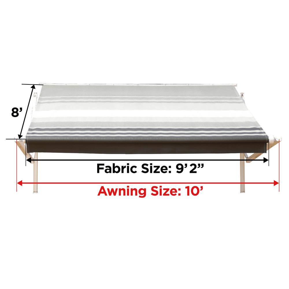 ALEKO Black and White 10x8 ft Retractable RV Patio Awning